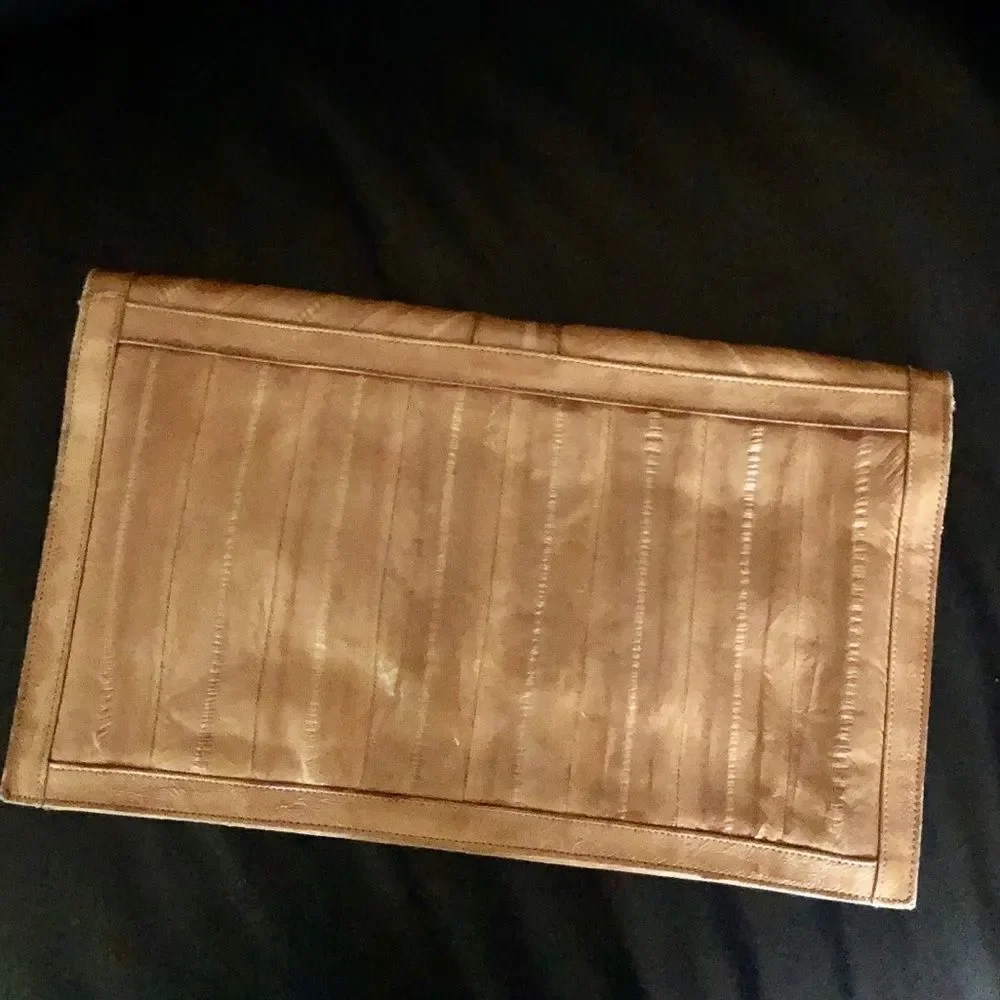 Leather of the Sea Genuine Eel Skin Clutch